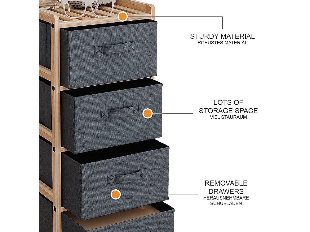 Mobile da bagno grigio 34.5x36.5x86 bruno