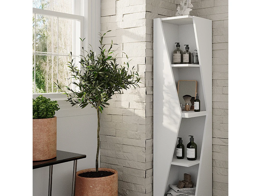 Meuble salle de bain blanc 31.6x31.6x70.5 benno