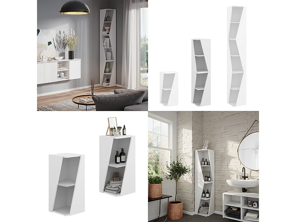 Meuble salle de bain blanc 31.6x31.6x70.5 benno