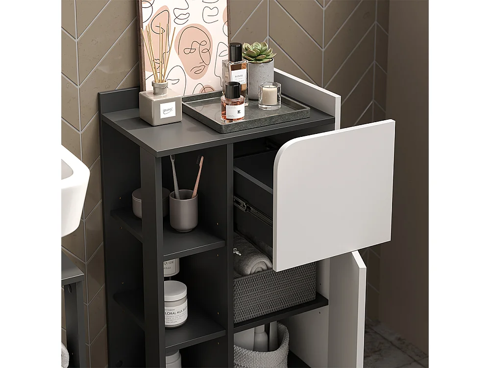 Mobile midi antracite/bianco 50x35x90 karen