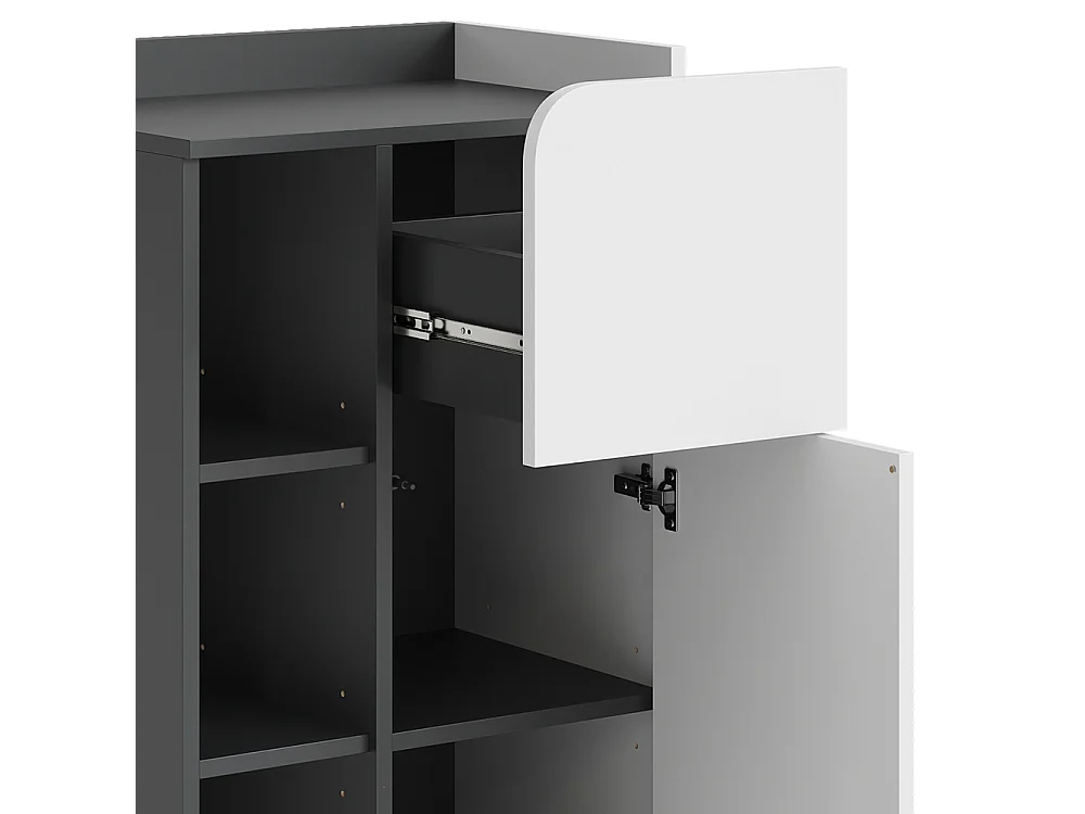 Armoire Midisch anthracite/blanc 50x35x90 karen