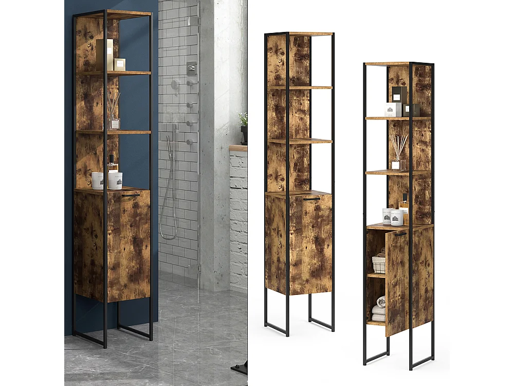 Badschrank antikholz 33x33x185 fyrk