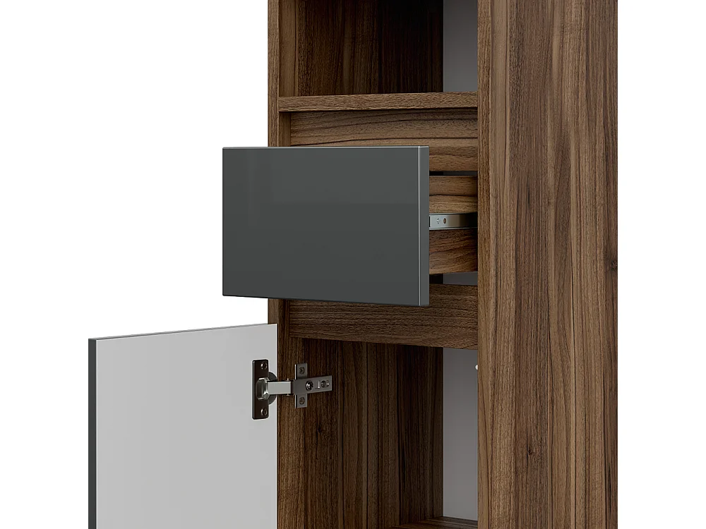 Midischrank anthrazit hochglanz 30.2x30x96.3 majest