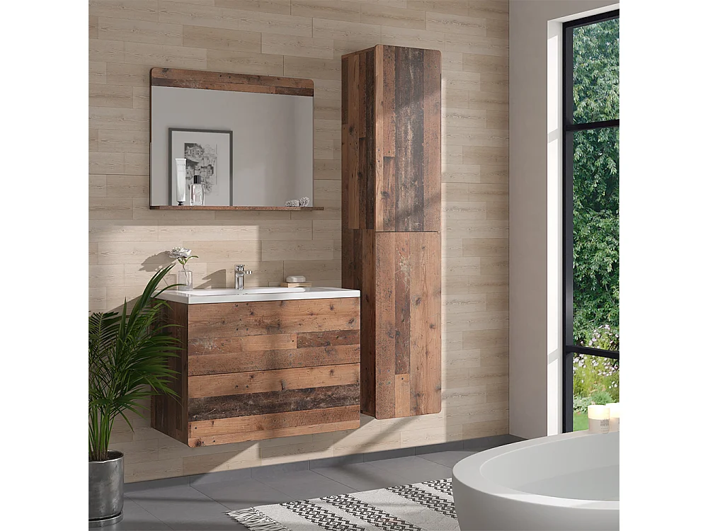 Armoire haute oldstyle 36.6x33.2x171.6 izan