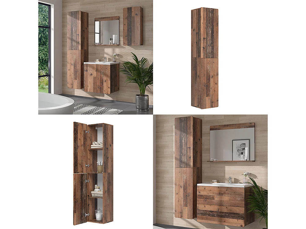 Armoire haute oldstyle 36.6x33.2x171.6 izan