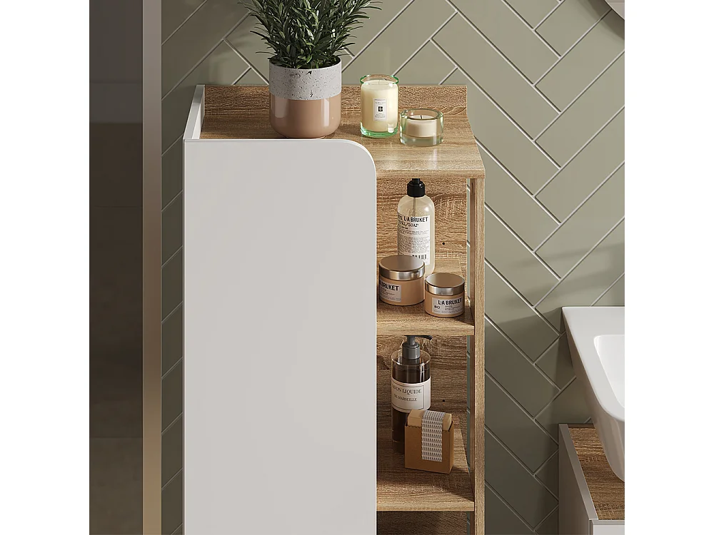 Armario mediano sonoma/blanco 50x35x128 karen