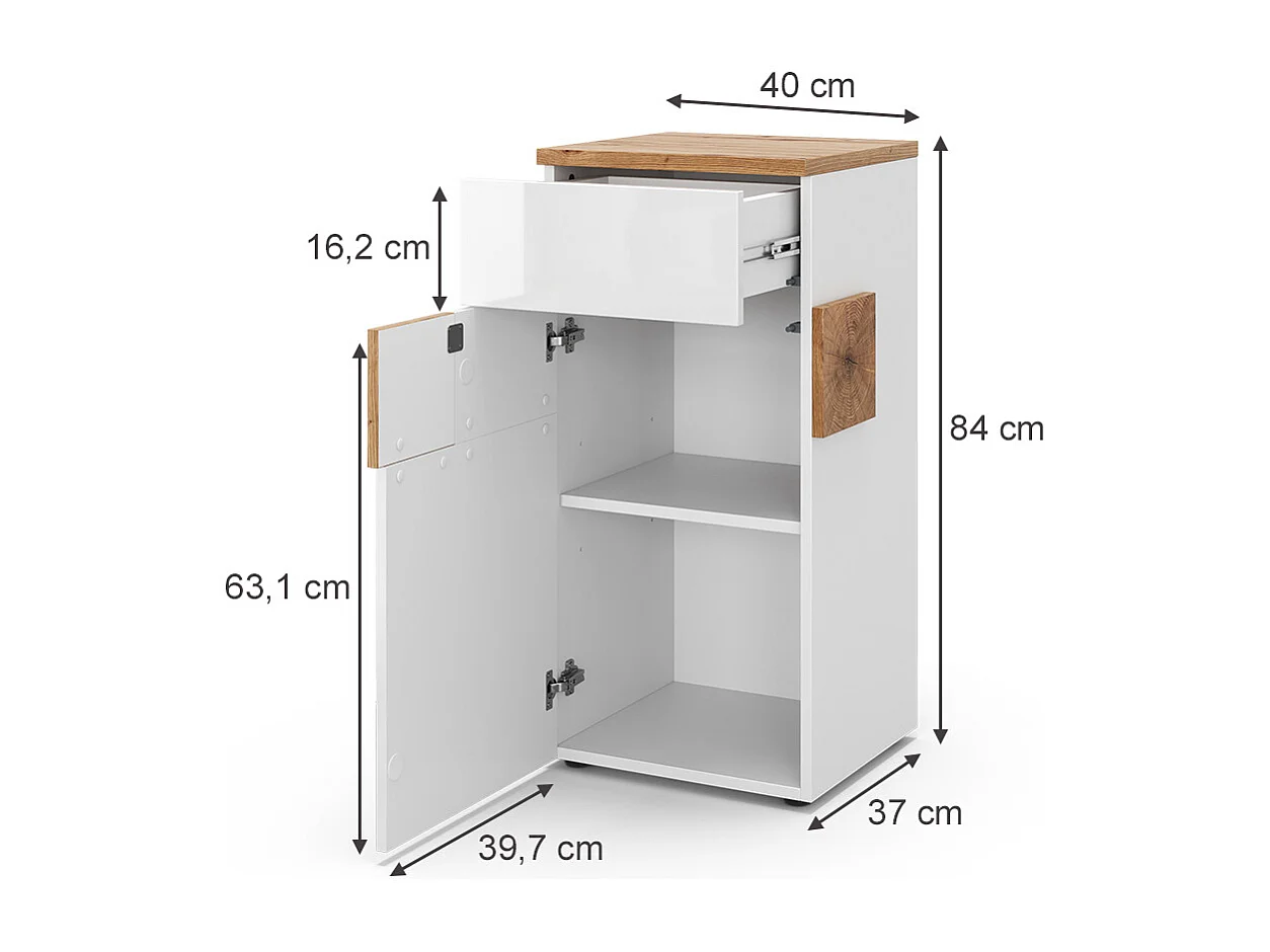 Midischrank weiß 40x37x84 eden