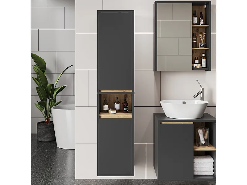 Armario alto gris/artisan 38x33x170 viola