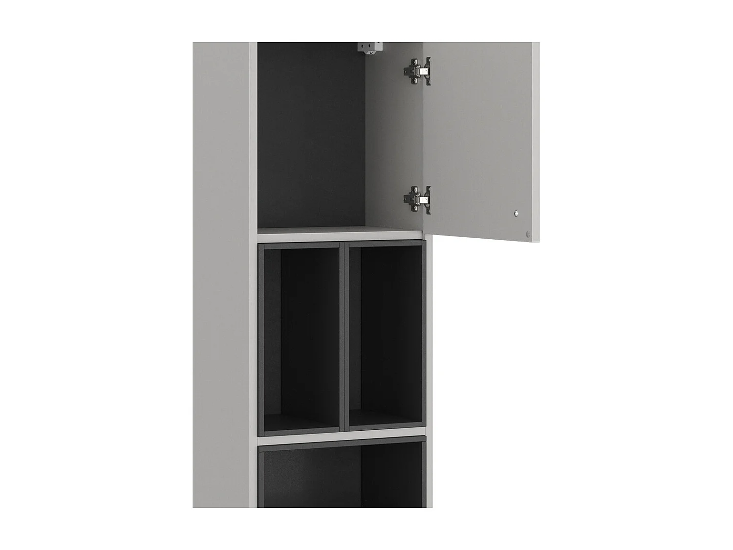 Armadio per il bagno grigio 37.5x26x150 gerta