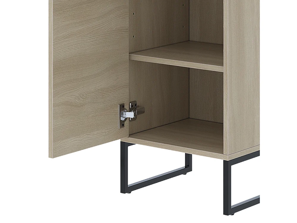 Mueble Midi roble/negro 36x33x116.5 vionna