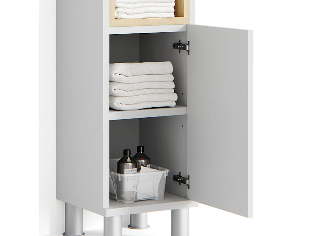 Meuble salle de bain blanc 30x30x81.8 aquis