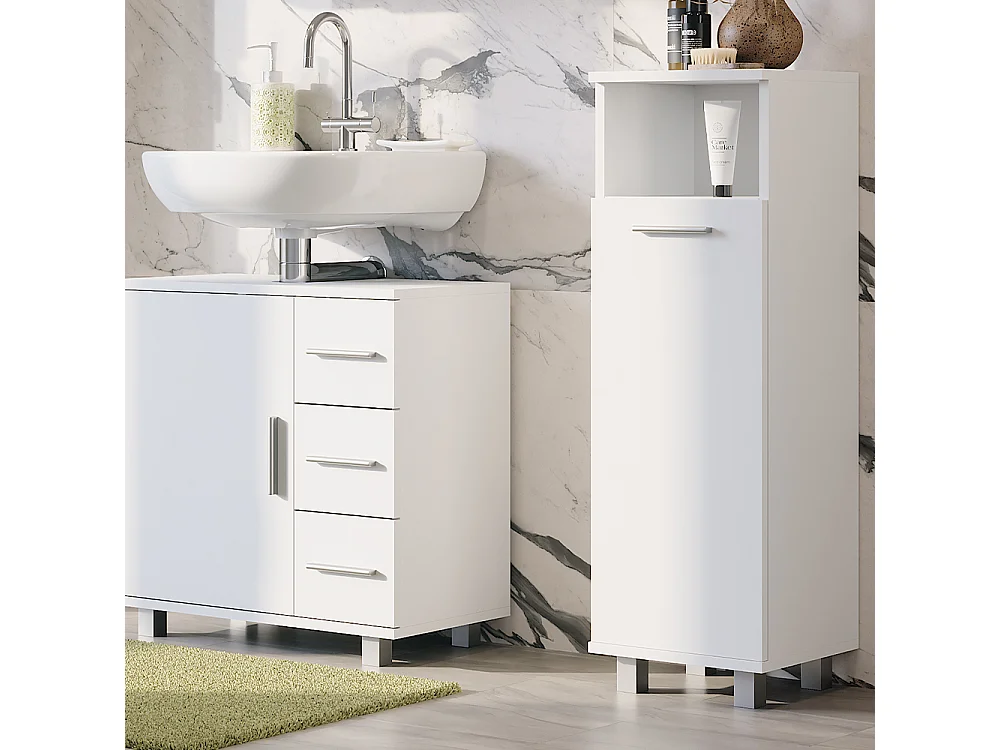 Midischrank weiß 30.2x30x95 ilias