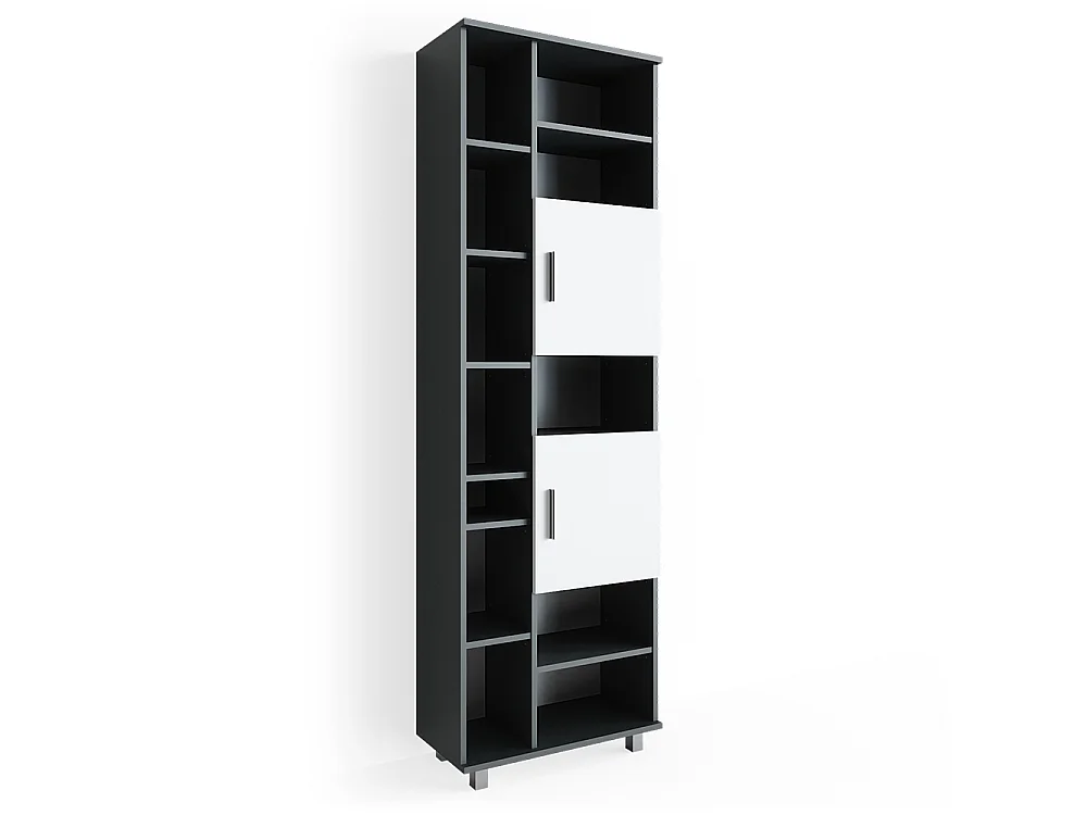 Badeværelsesskab antracit/hvid 60x30x190 ilias