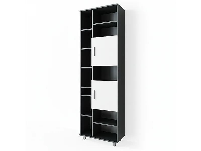 Badschrank anthrazit/weiß 60x30x190 ilias