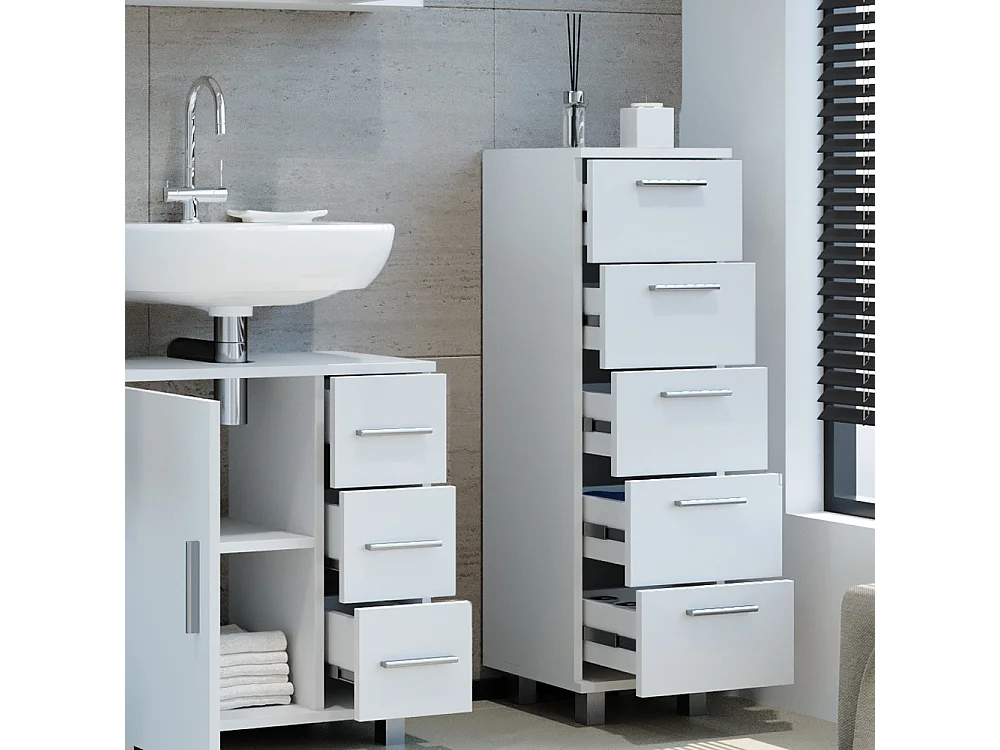 Badschrank weiß 30x30x95 ilias