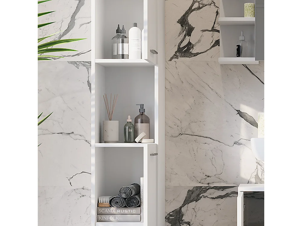 Armoire haute blanc 30.2x30x190 ilias