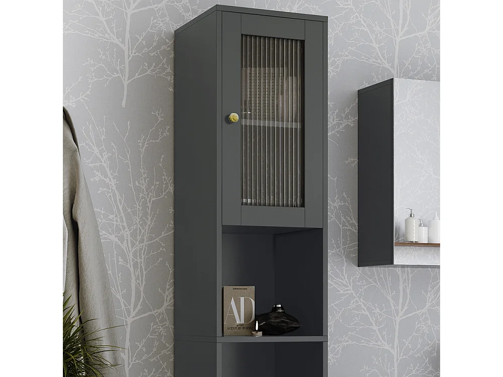 Badschrank grau 30x30x171.5 malte