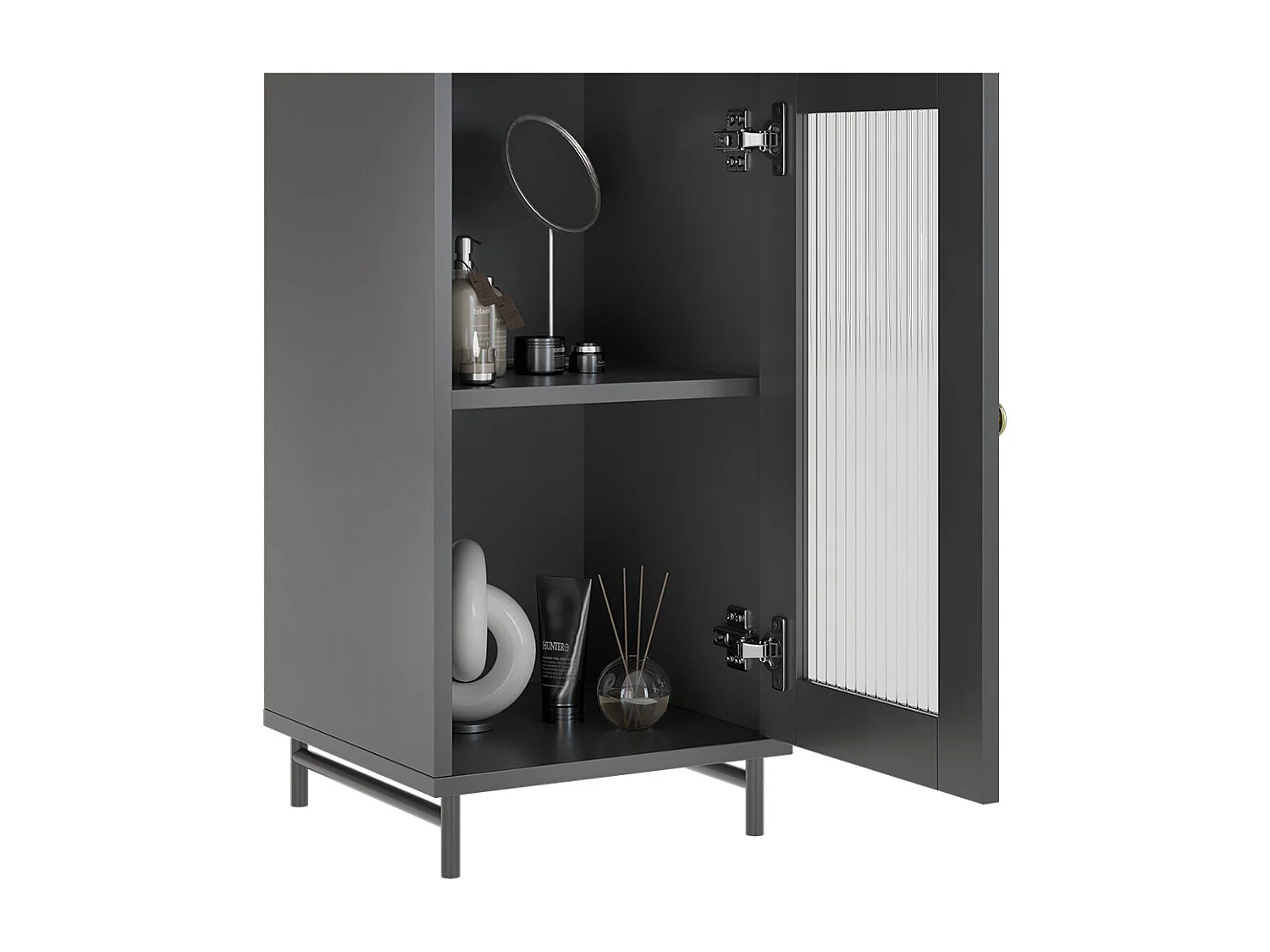 Armoire de salle de bain gris 30x30x171.5 malte