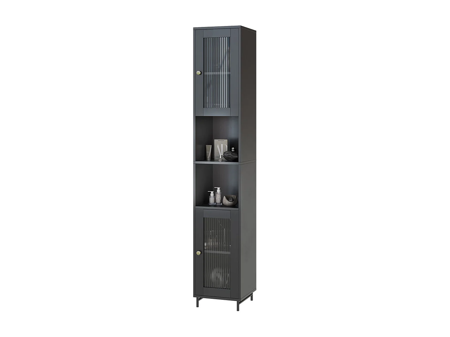 Armoire de salle de bain gris 30x30x171.5 malte