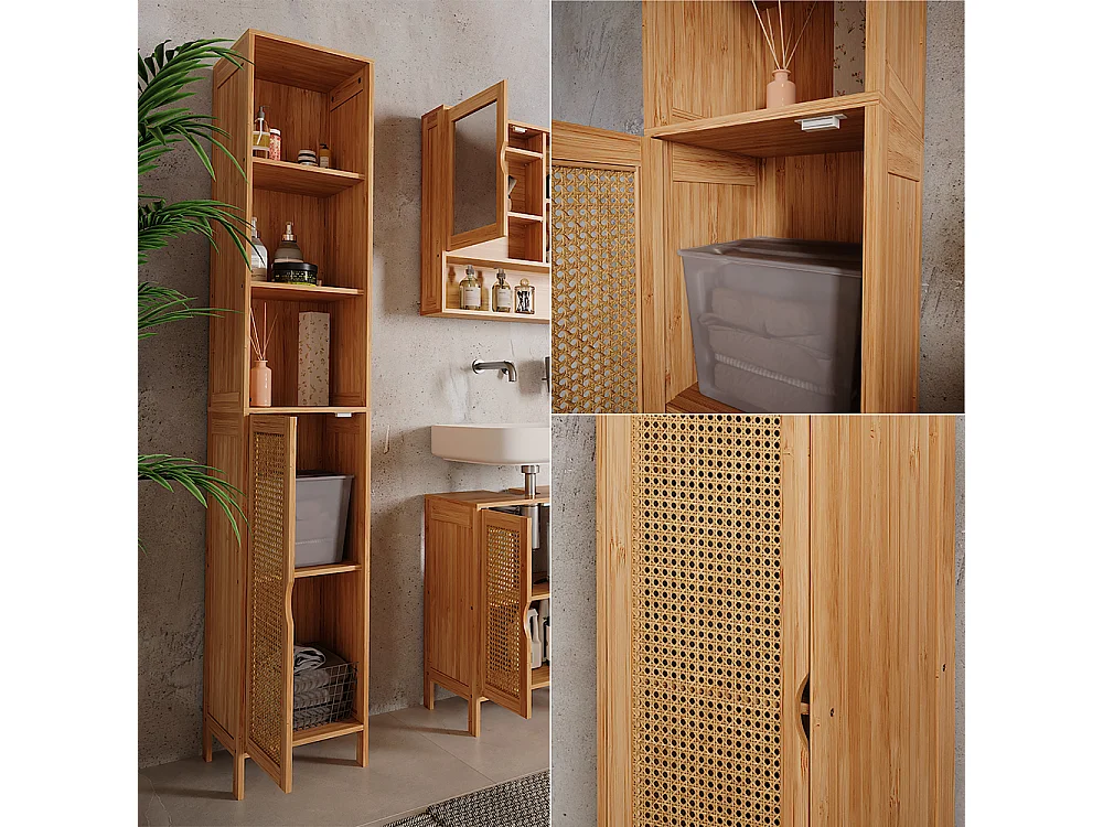 Badschrank bambus 30x29x170 liora