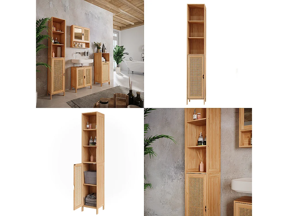 Badschrank bambus 30x29x170 liora