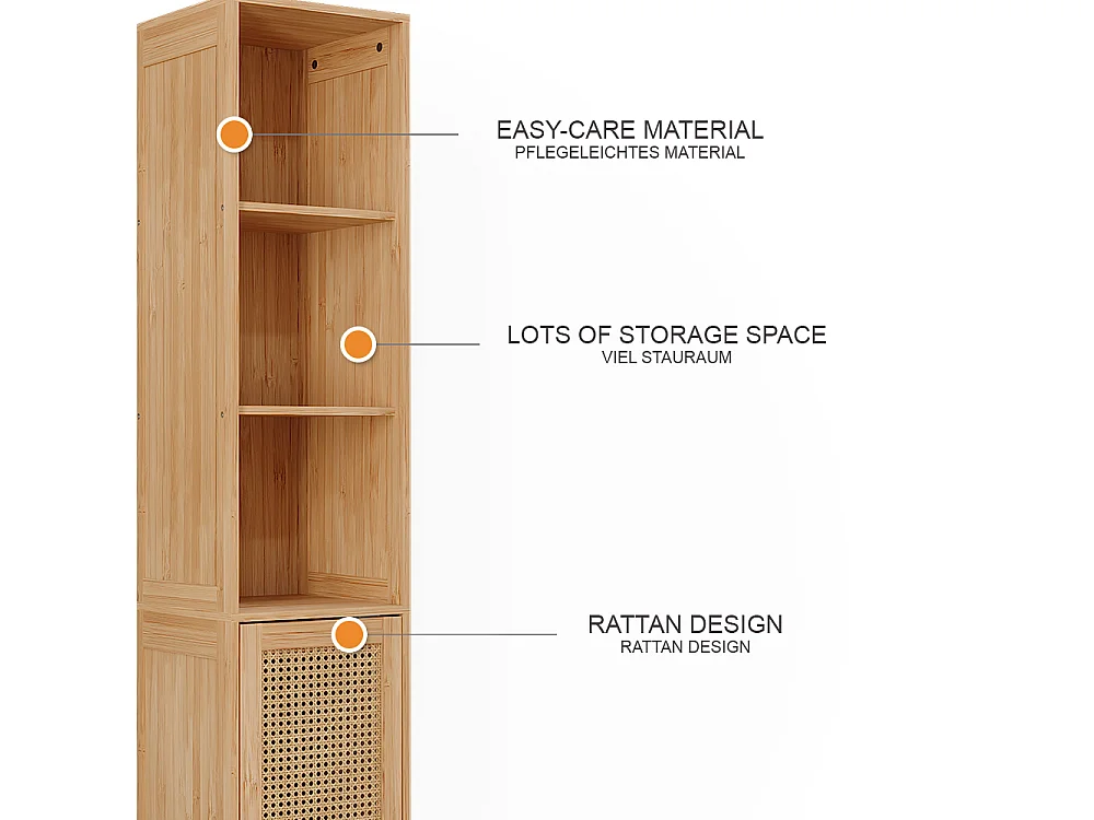Badschrank bambus 30x29x170 liora