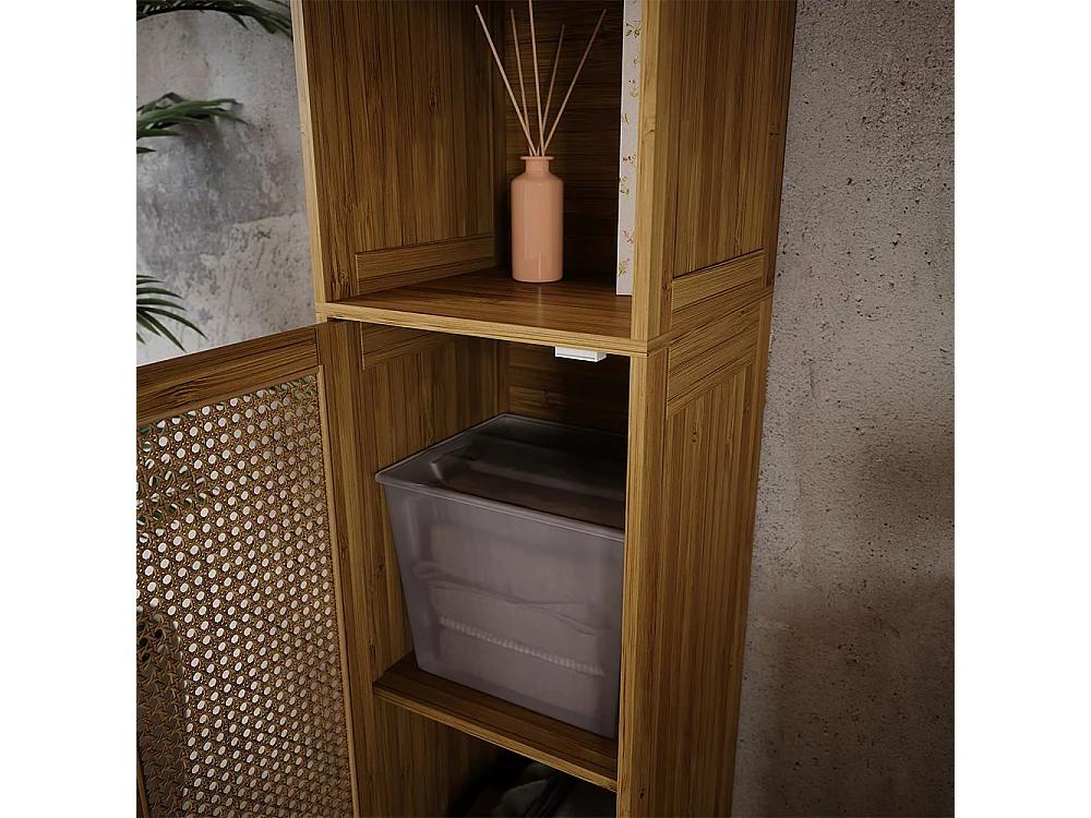 Mobile da bagno bambù 30x29x170 liora