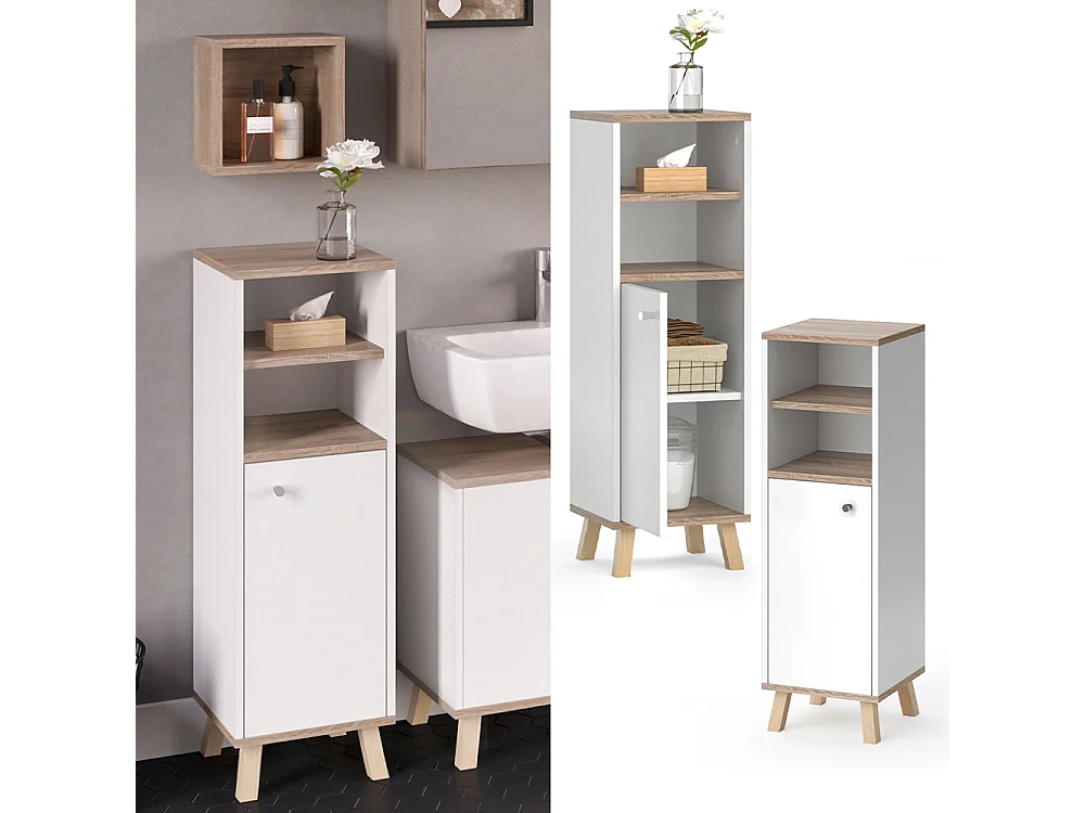 Midischrank weiß 30x30x95 senyo