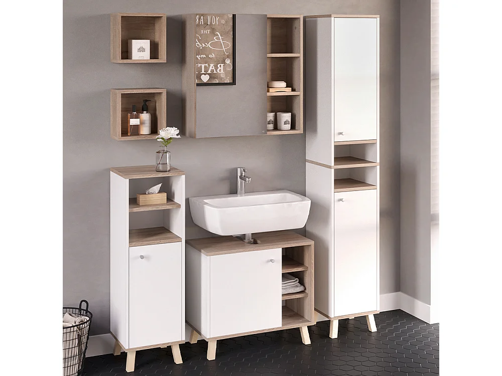 Midischrank weiß 30x30x95 senyo