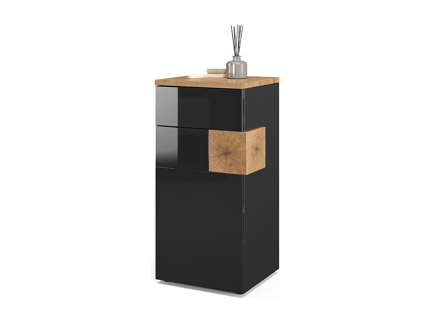 Meuble salle de bain anthracite 40x37x84 eden