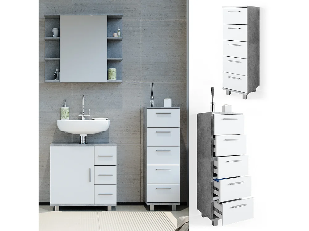 Badschrank beton 30x30x95 ilias