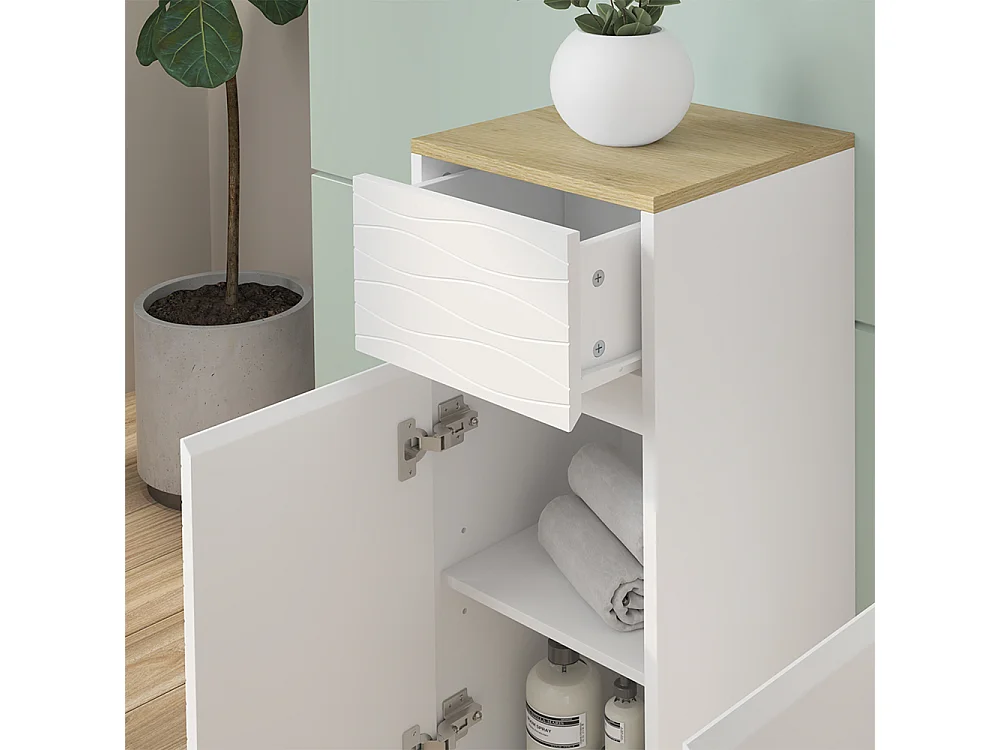 Meuble middle blanc 30x30x80 livia