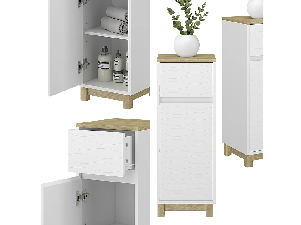 Meuble middle blanc 30x30x80 livia