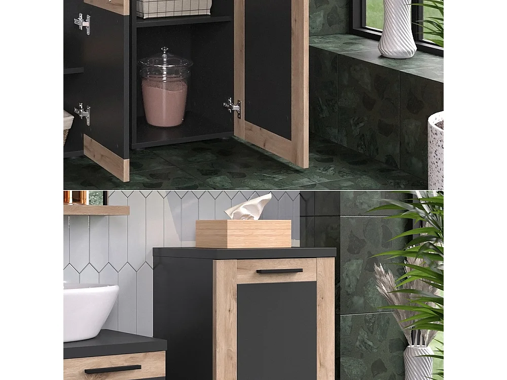 Armoire midisch anthracite 40x34.3x81.6 niko