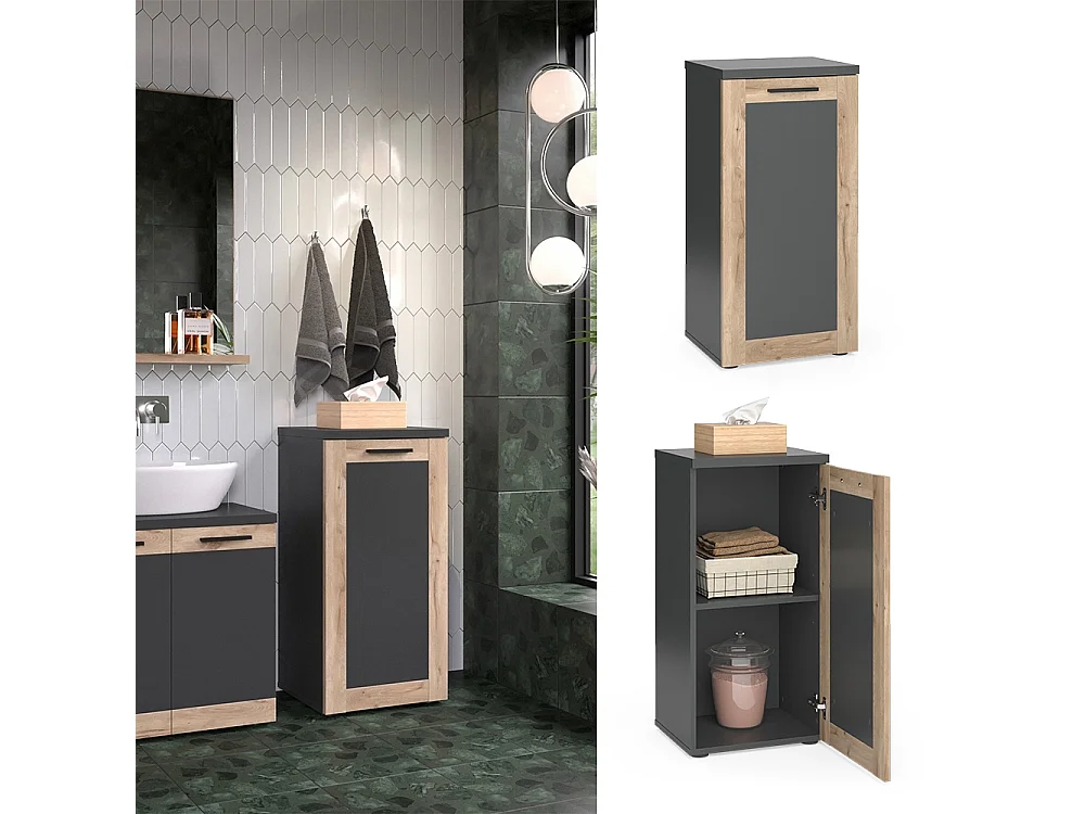 Armoire midisch anthracite 40x34.3x81.6 niko