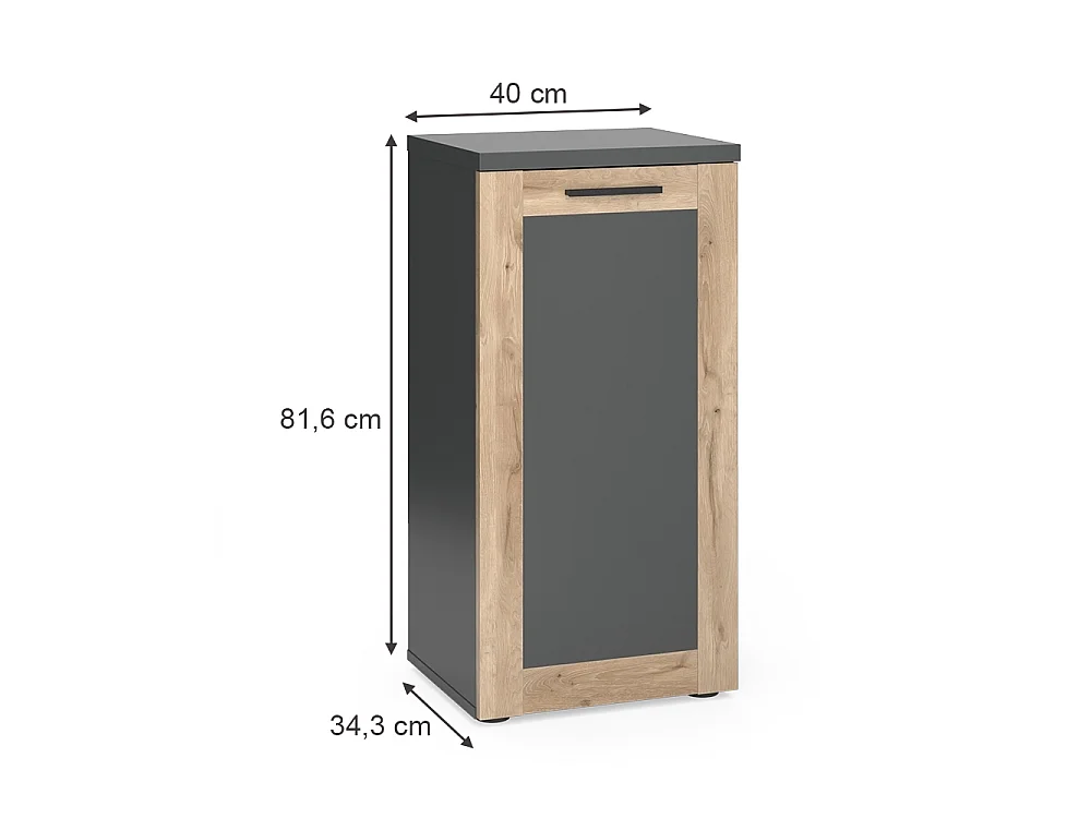 Armoire midisch anthracite 40x34.3x81.6 niko