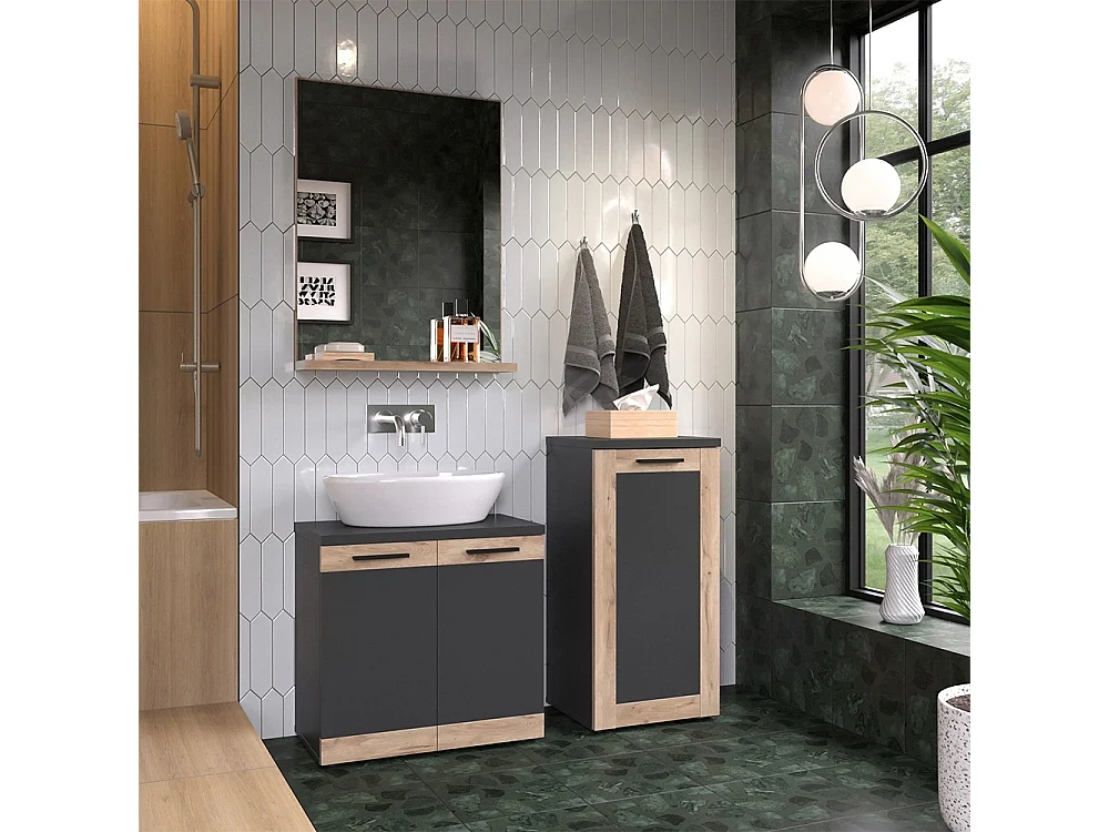 Armoire midisch anthracite 40x34.3x81.6 niko