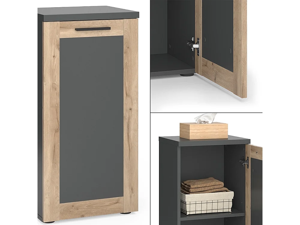 Armoire midisch anthracite 40x34.3x81.6 niko