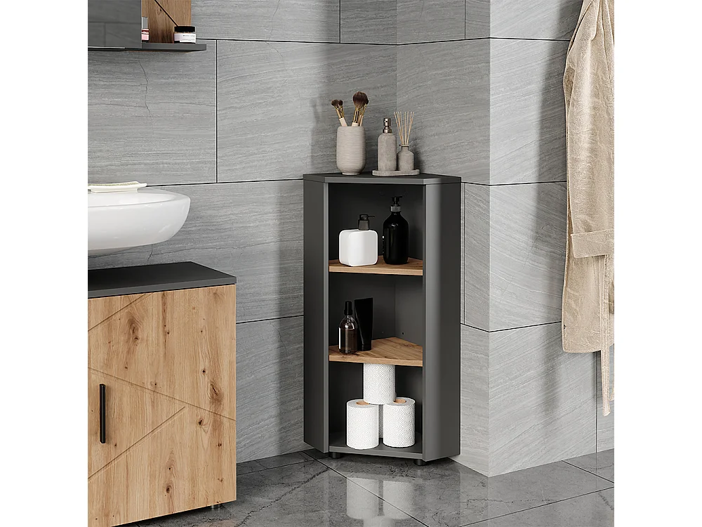 Eckmidischrank anthrazit/artisan 33x33x81 irma