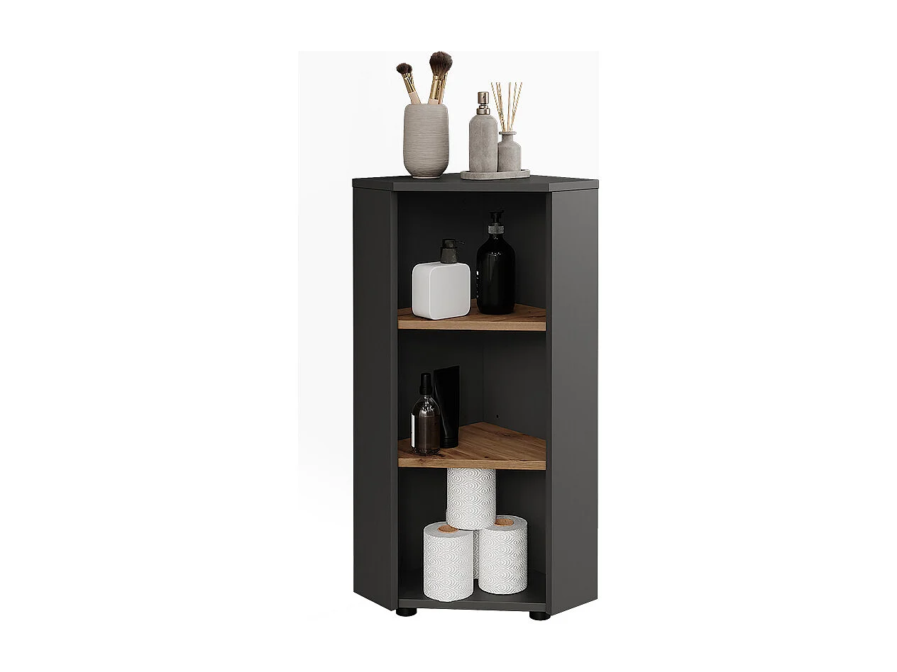 Eckmidischrank anthrazit/artisan 33x33x81 irma