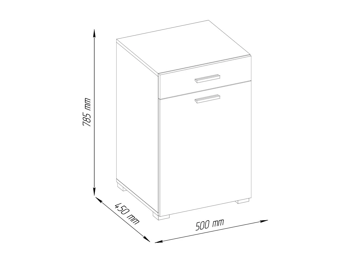 Badschrank weiß 50x45x78.5 matteo