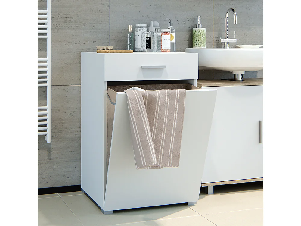 Armoire de salle de bain blanc 50x45x78.5 matteo