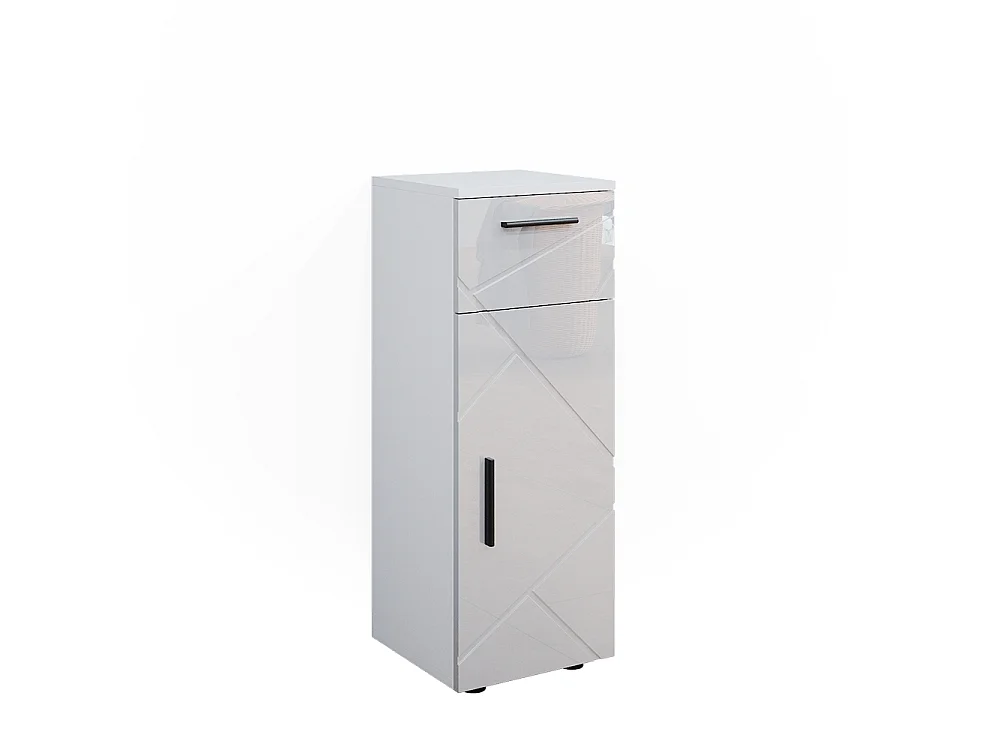 Halfhoge kast wit hoogglans 30x30x81 irma