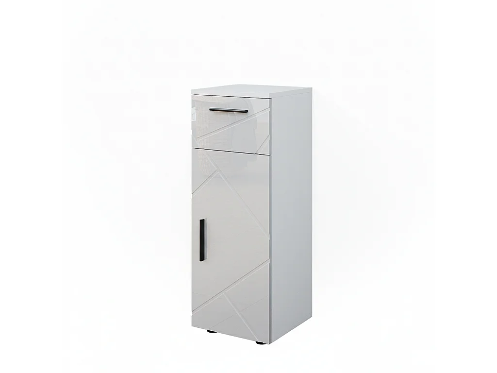 Halfhoge kast wit hoogglans 30x30x81 irma