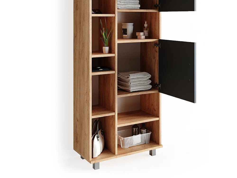 Badeværelsesskab gold power oak 60x30x190 ilias