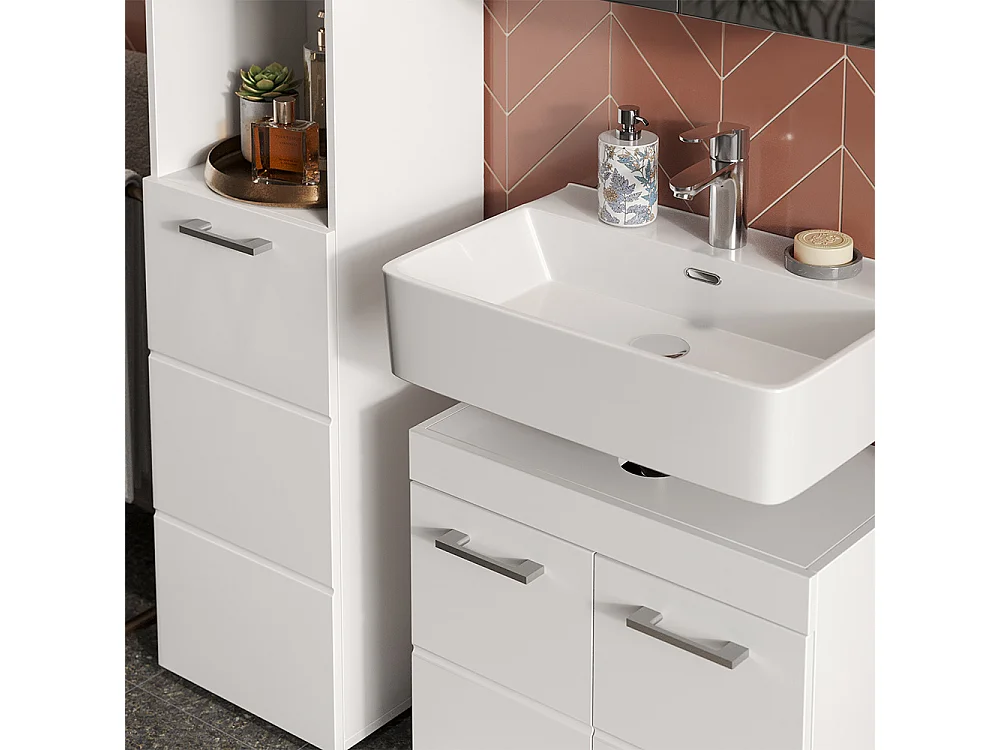 Badkamerkast wit 37x32.6x190 luna