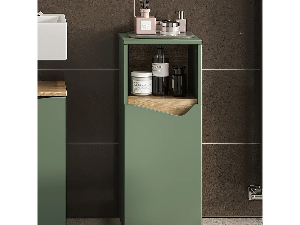 Mobiletto midi verde/artigianale 30x35x74.5 marelle