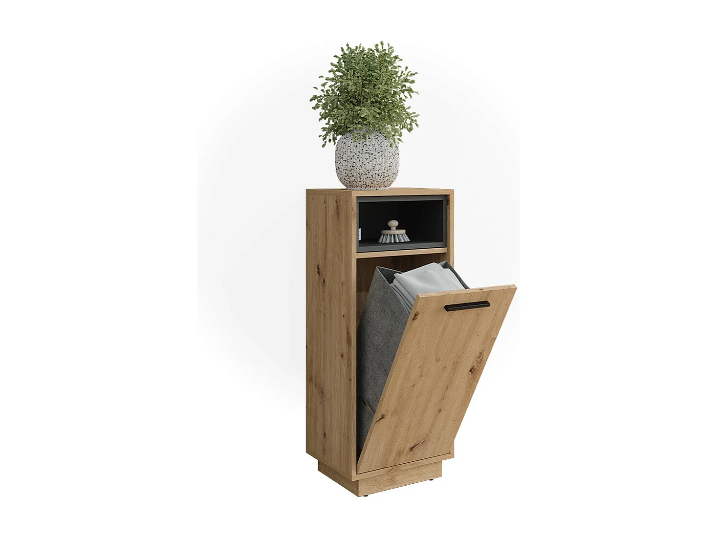 Vasketøjsskab artisan eg/antracit 38x30x93 beatrice