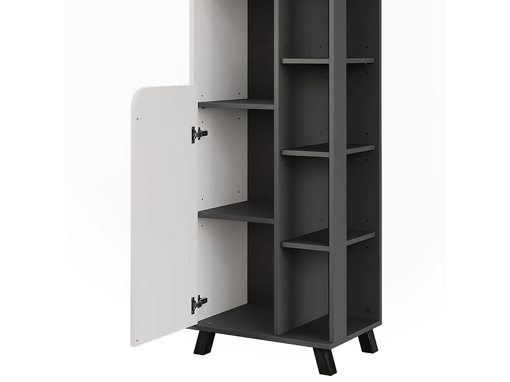 Armario alto antracita/blanco 50x35x175 karen