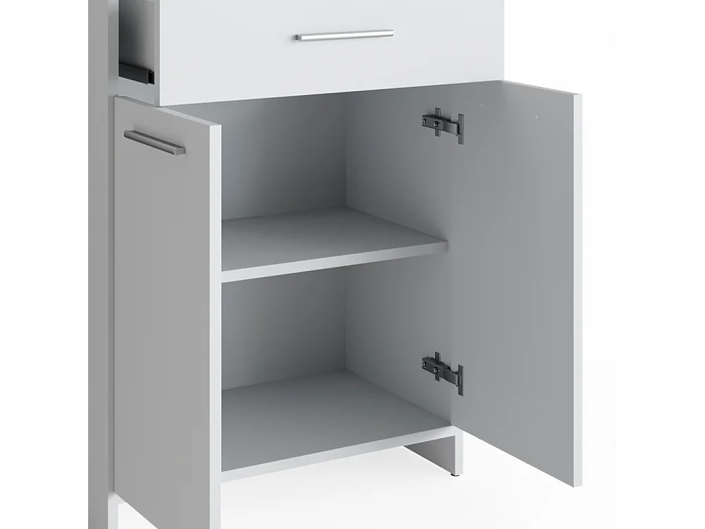 Meuble salle de bain blanc 60x33.1x80 kiko